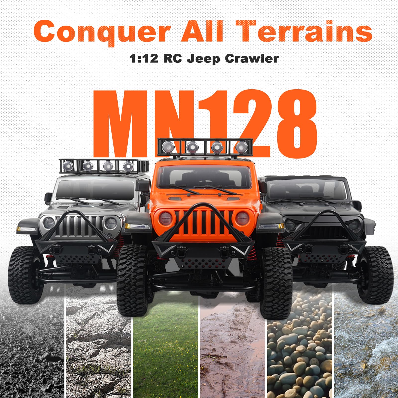 Amazon.co.jp: SVERTIBO 1/12 RCクローラー RTR、MN-128オフロード